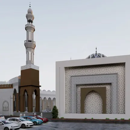 Mosque Minaret and Entrance — Architectural Render