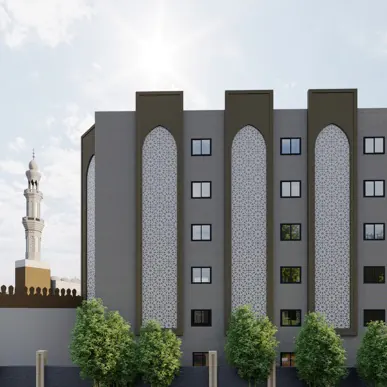 Residential Block beside the Mosque — Architectural Render