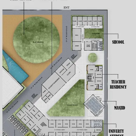 School, Clinic and Hostel Layout