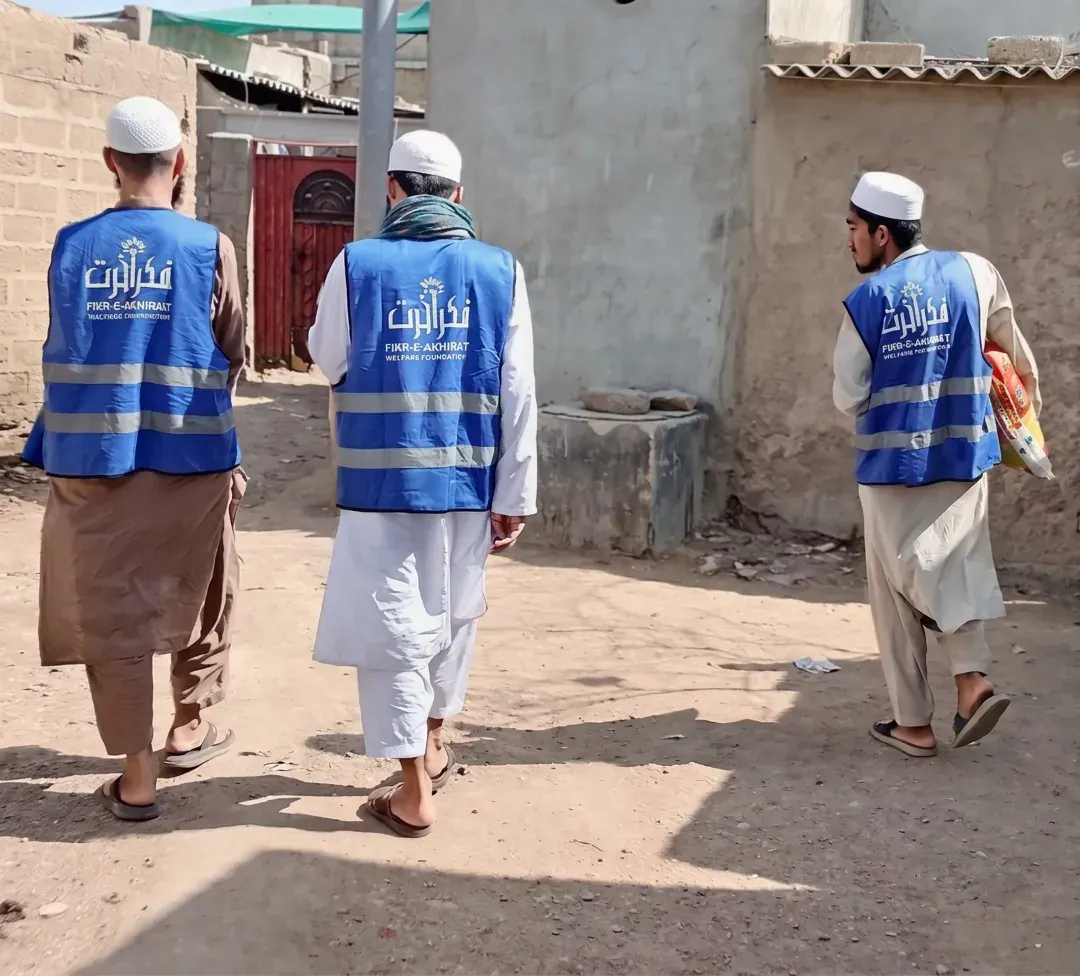Volunteers Delivering Ration Door to Door